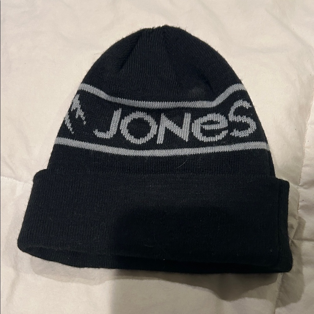 Jones Black Knit Beanie